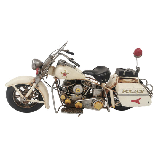 Vintage Police Motorbike Decoration