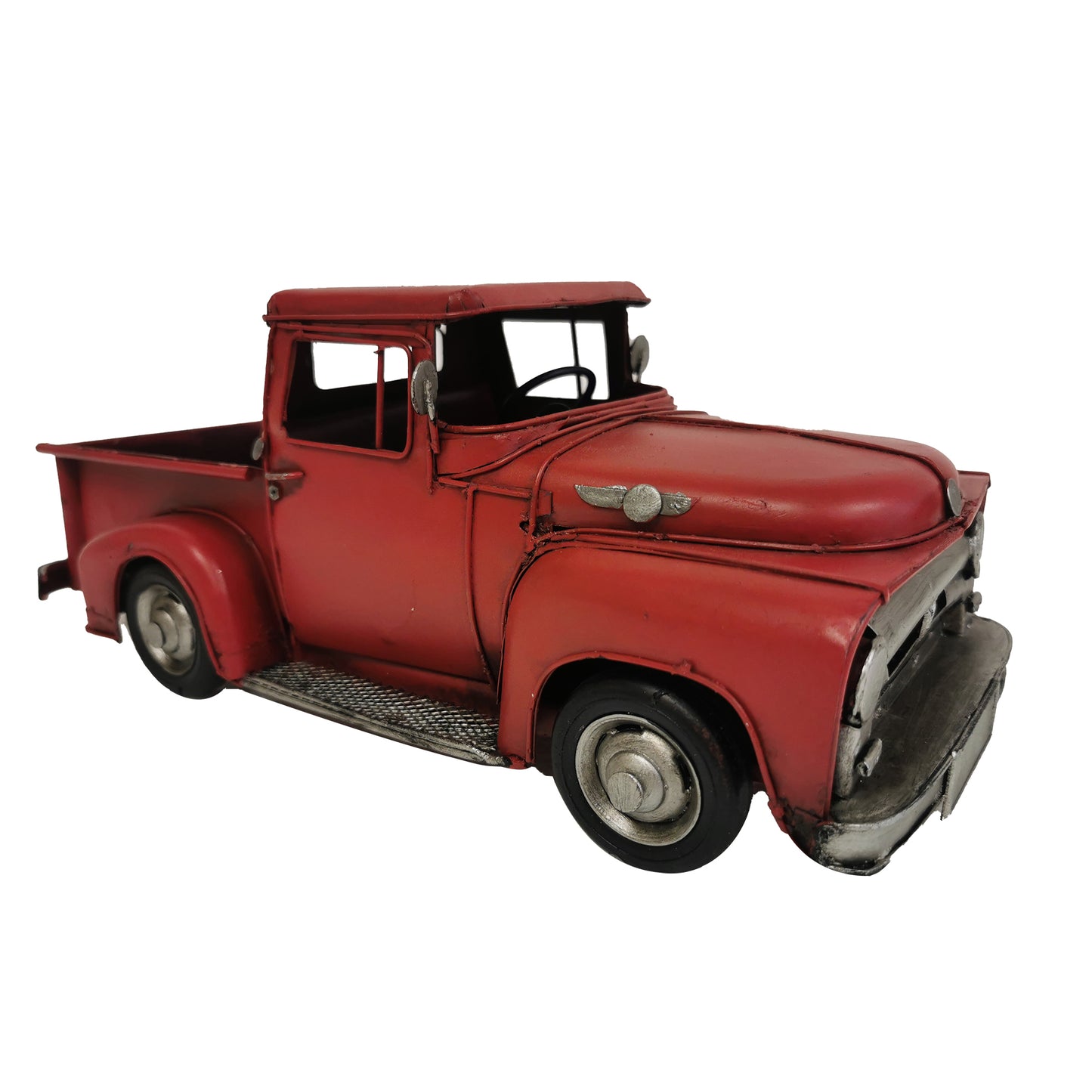 Vintage Red Pickup Truck Figurine