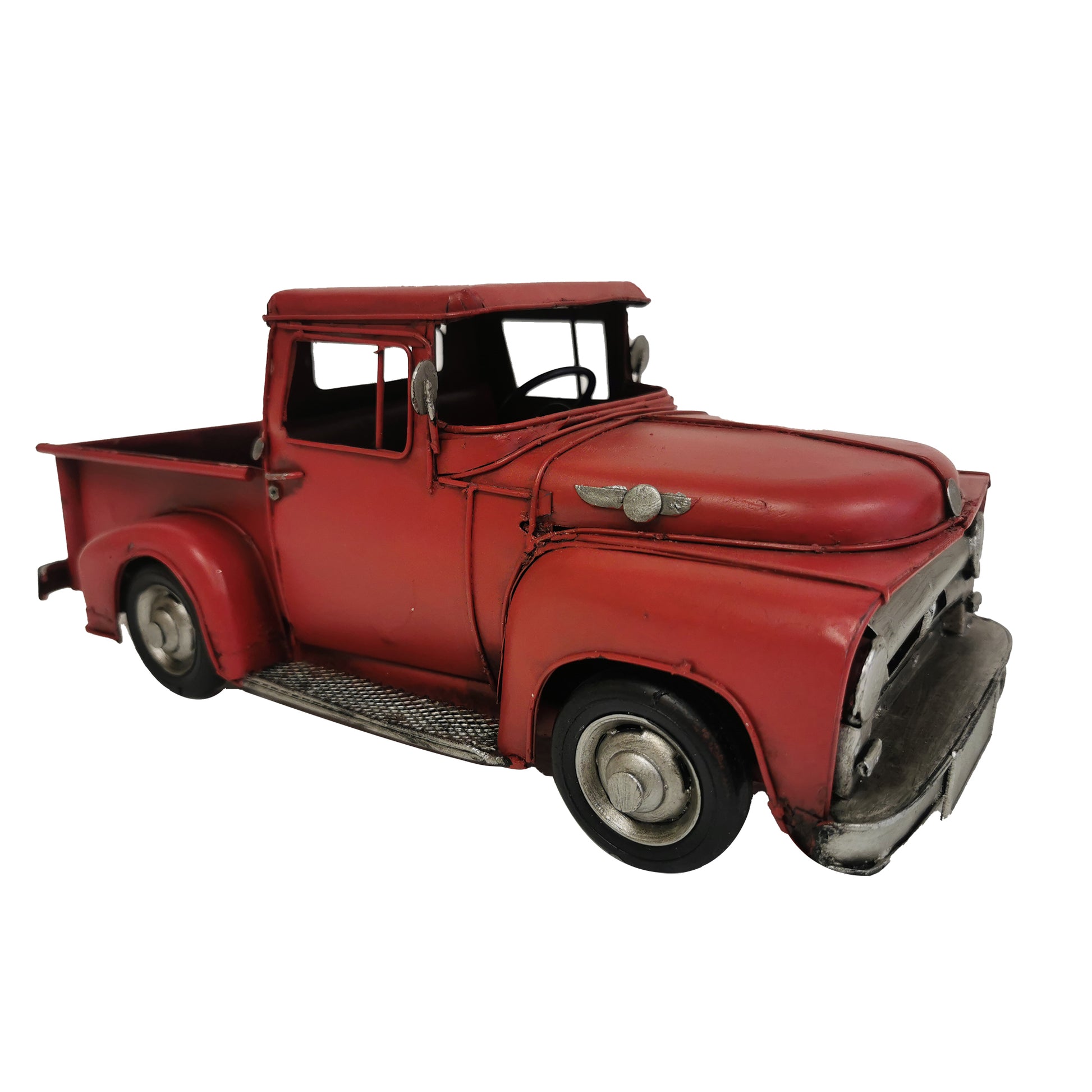 Vintage Red Pickup Truck Figurine