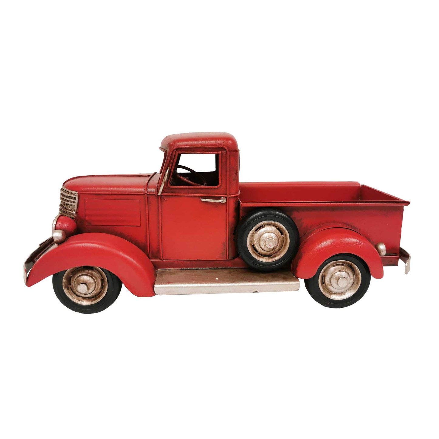 Red Vintage Pickup Truck Figurine