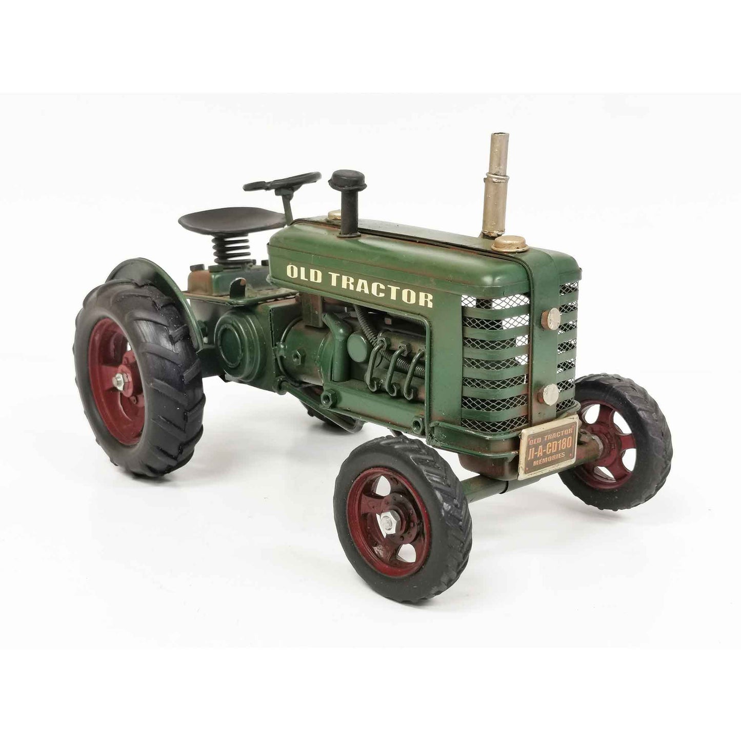 Green Old Tractor Figurine