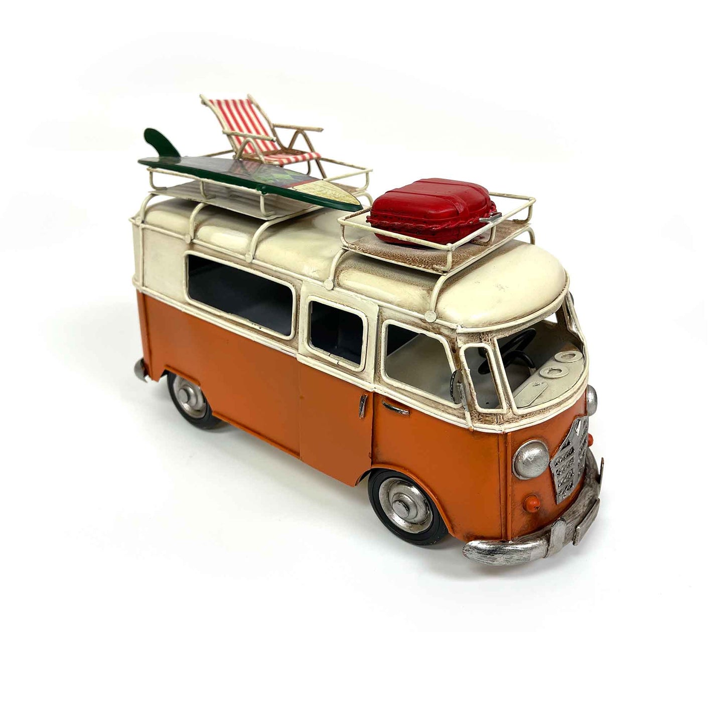 Camper Van With Beach Items On Roof Rack Figurine