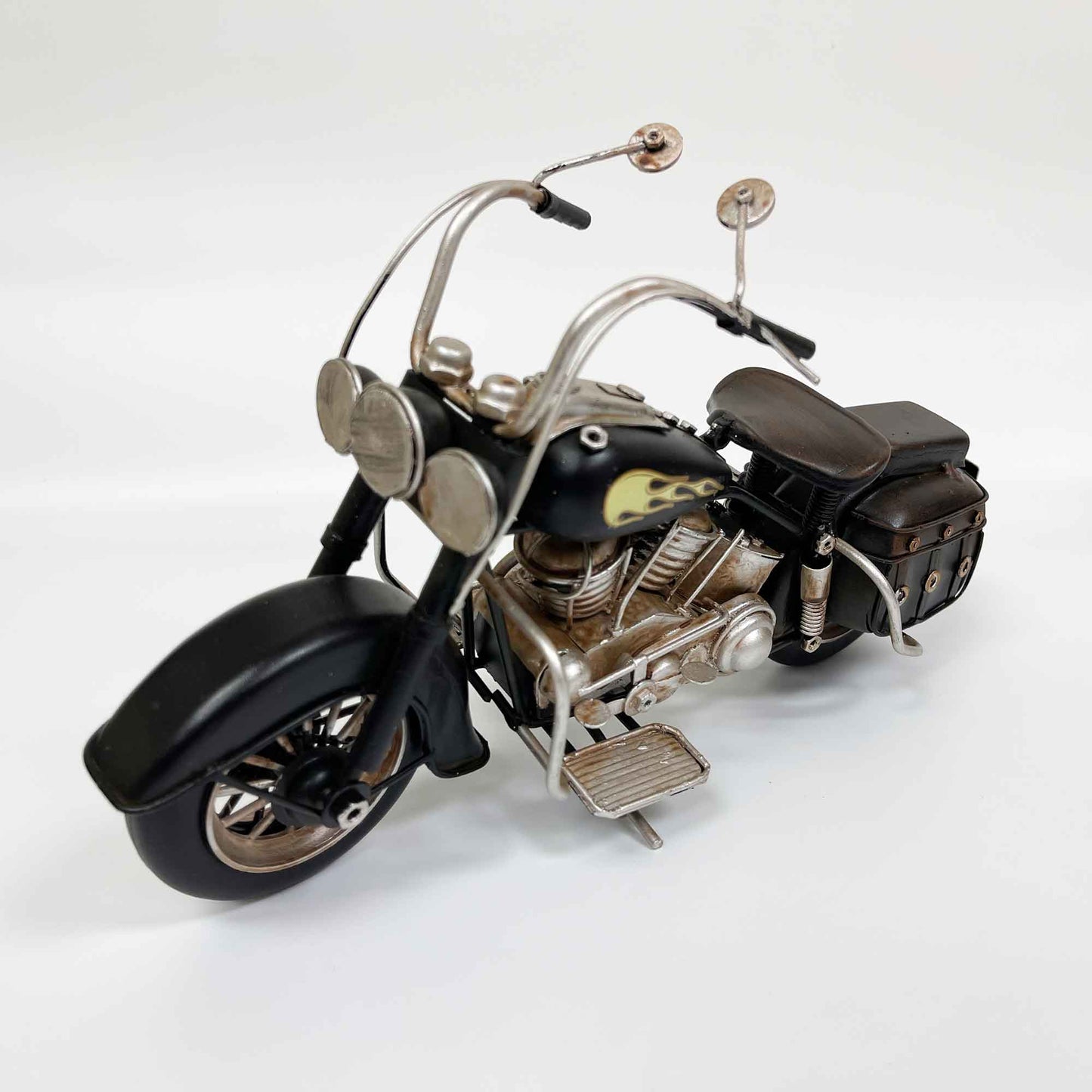 Motorcycle With Saddle Bag Figurine