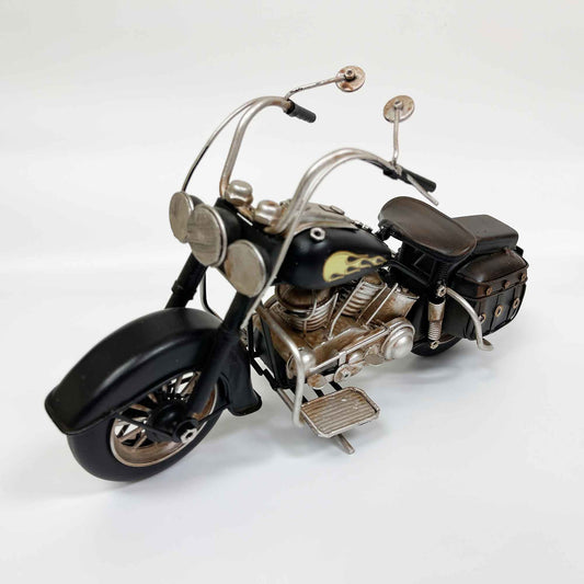 Motorcycle With Saddle Bag Figurine