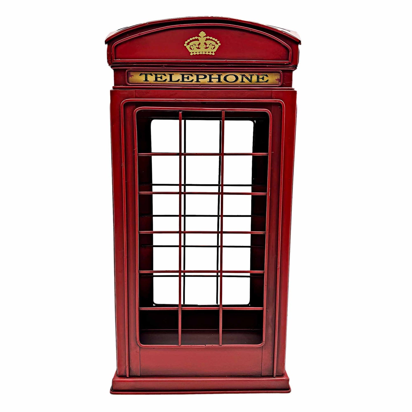 Metal Telephone Box 2 Bottle Wine Holder