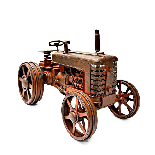 Vintage Look Rusty Tractor Figurine