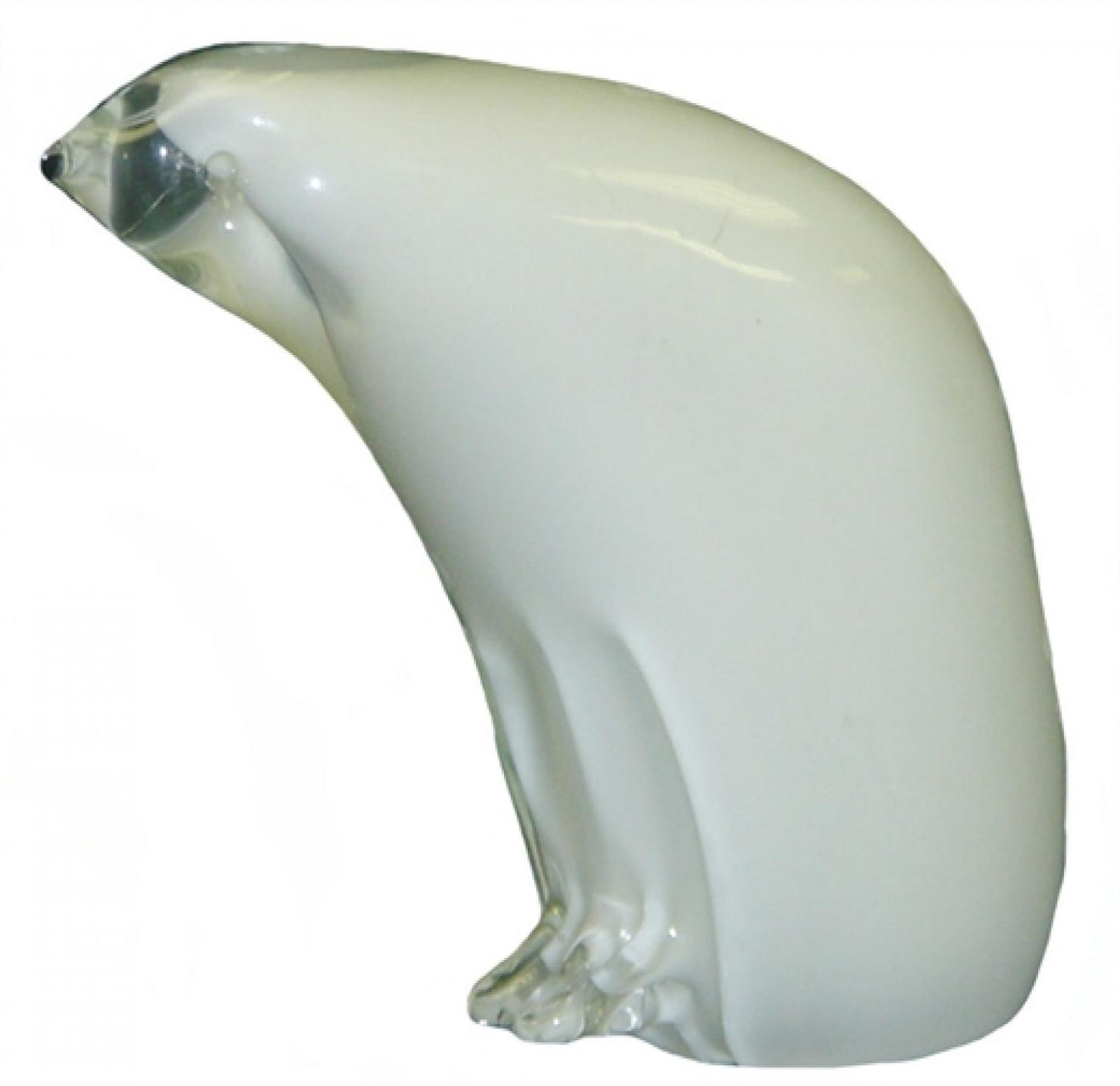 White Handmade Glass Polar Bear Figurine