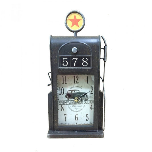 Vintage Look Gas Pump Table Clock