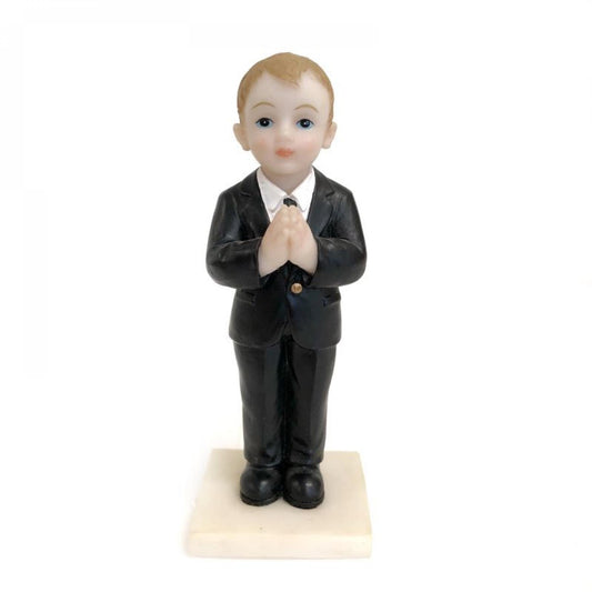 Standing Boy In Prayer Figurine