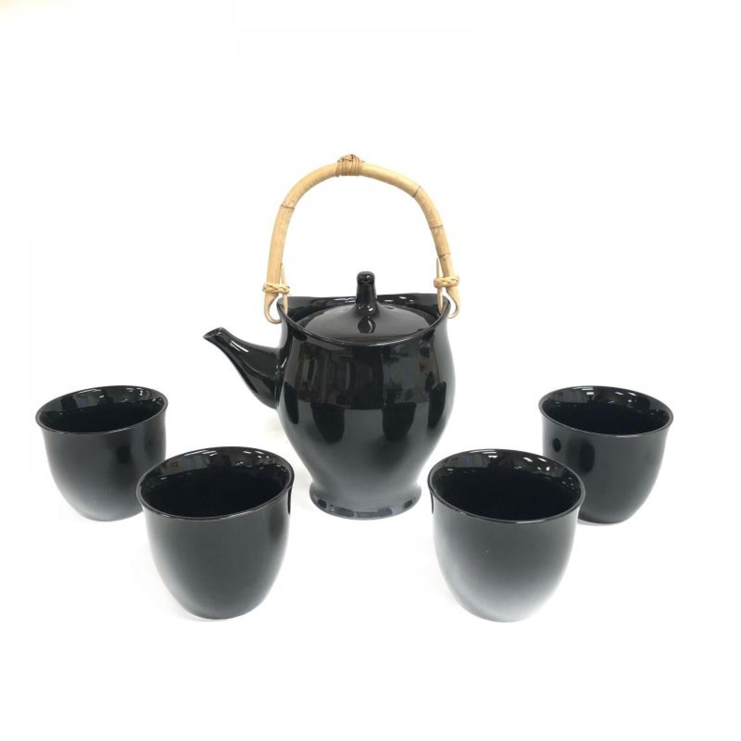 Set Of 5 Black Tea Set