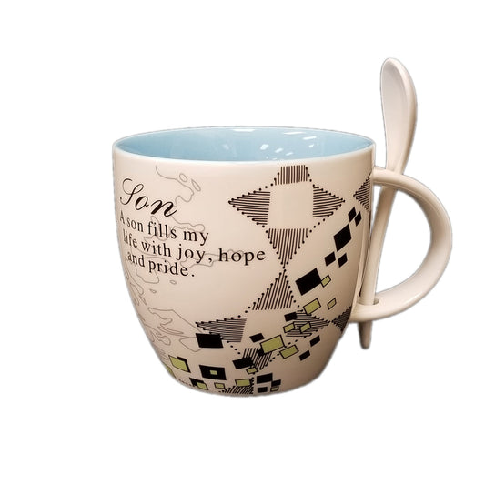 Son - A Son Fills My Life With Joy,Hope And Pride Mug And Spoon