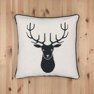 Reindeer With Feather Down Insert Pillow