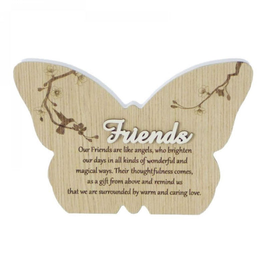 Butterfly Shape With Text- Friends Plaque