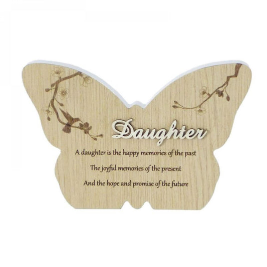 Butterfly Shape With Text- Daughter Plaque