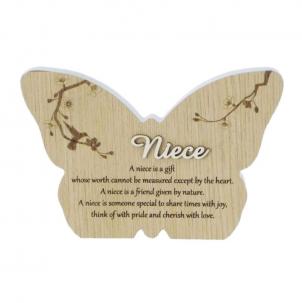 Butterfly Shape With Text- Niece Plaque