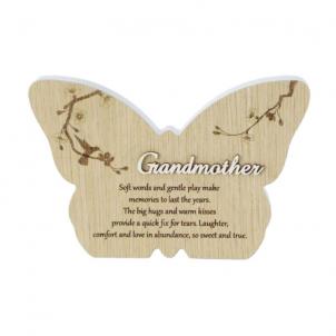 Butterfly Shape With Text- Grandmother Plaque