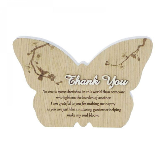 Butterfly Shape With Text- Thank You Plaque