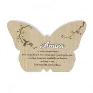 Butterfly Shape With Serenity Saying In French-Amies Plaque