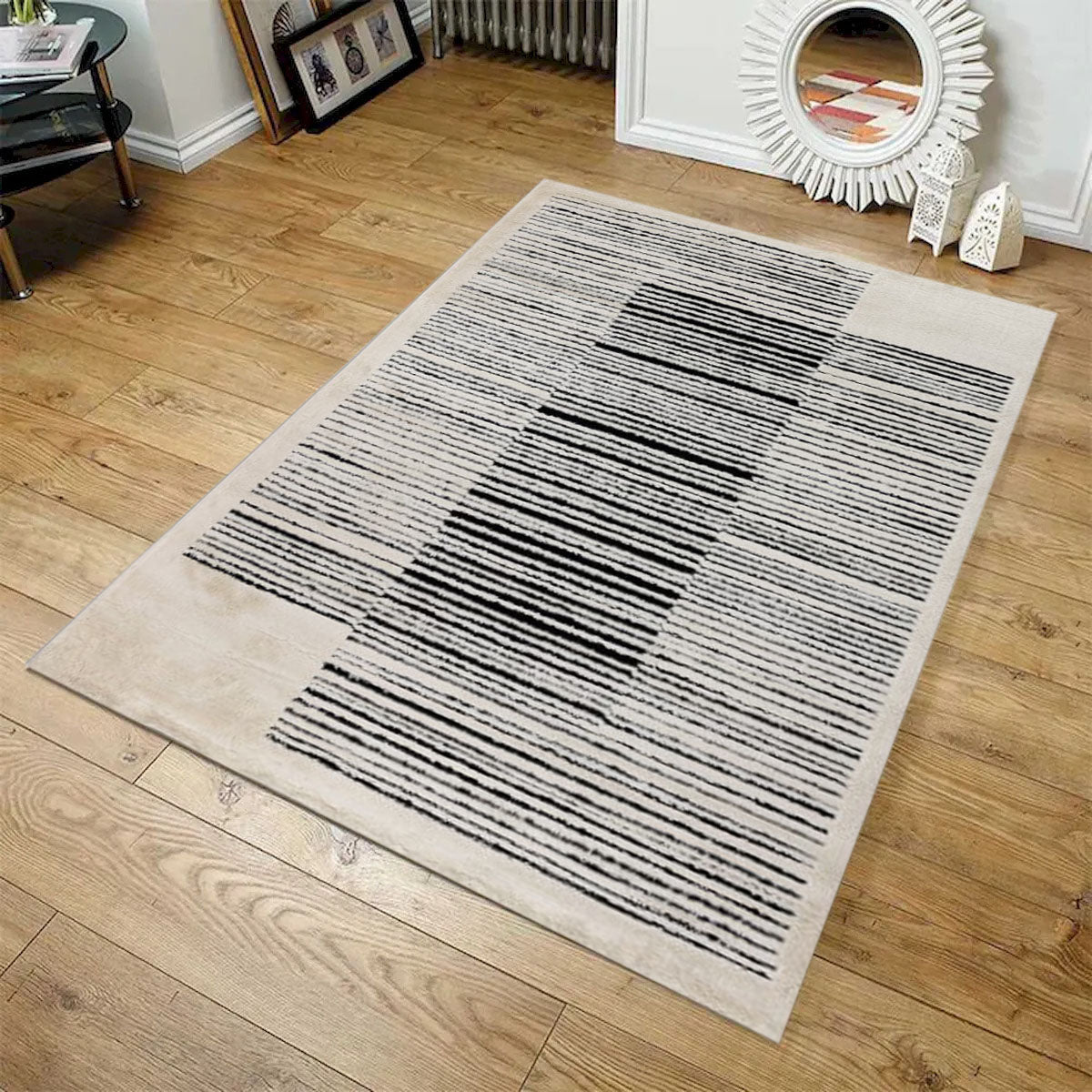 Sherpa Stripes On Stripes Rug