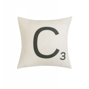 Letter-C3 With Feather Down Insert Pillow