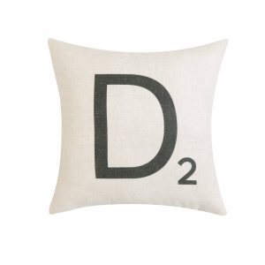 Letter-D2 With Feather Down Insert Pillow