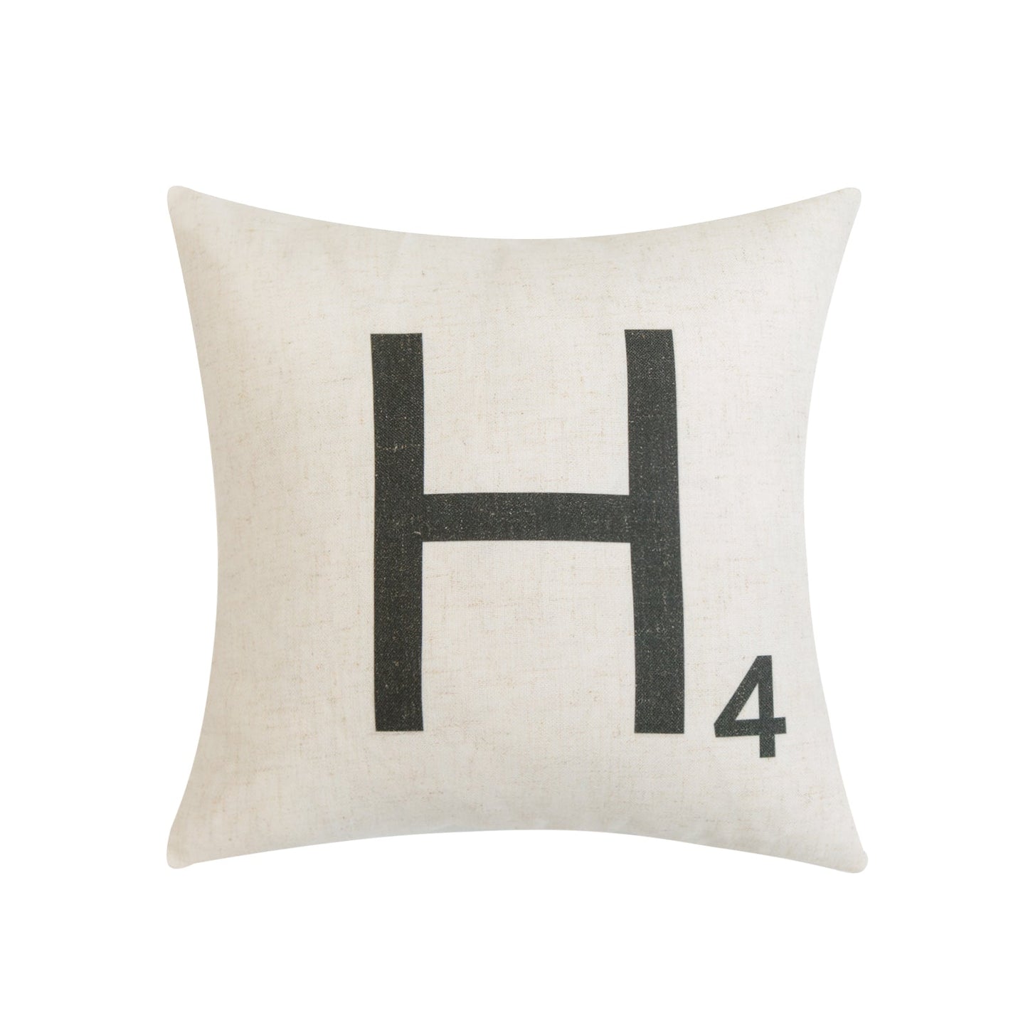 Letter-H4 With Feather Down Insert Pillow