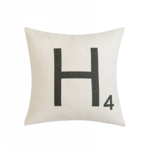 Letter-H4 With Feather Down Insert Pillow