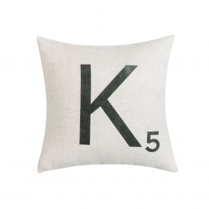 Letter-K5 With Feather Down Insert Pillow