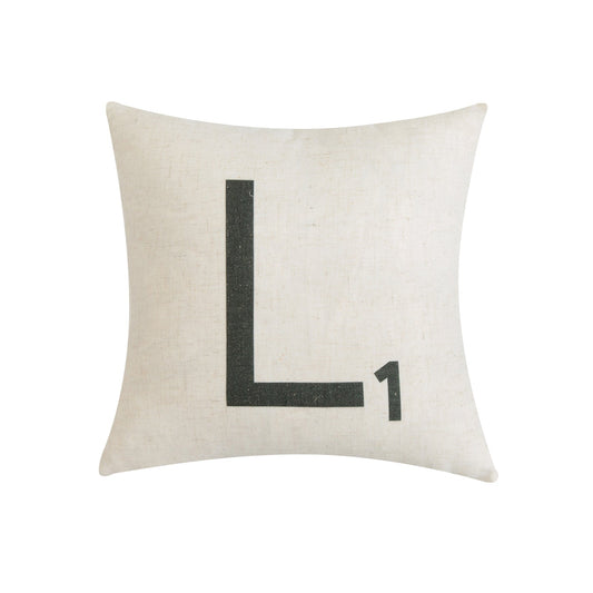 Letter-L1 With Feather Down Insert Pillow