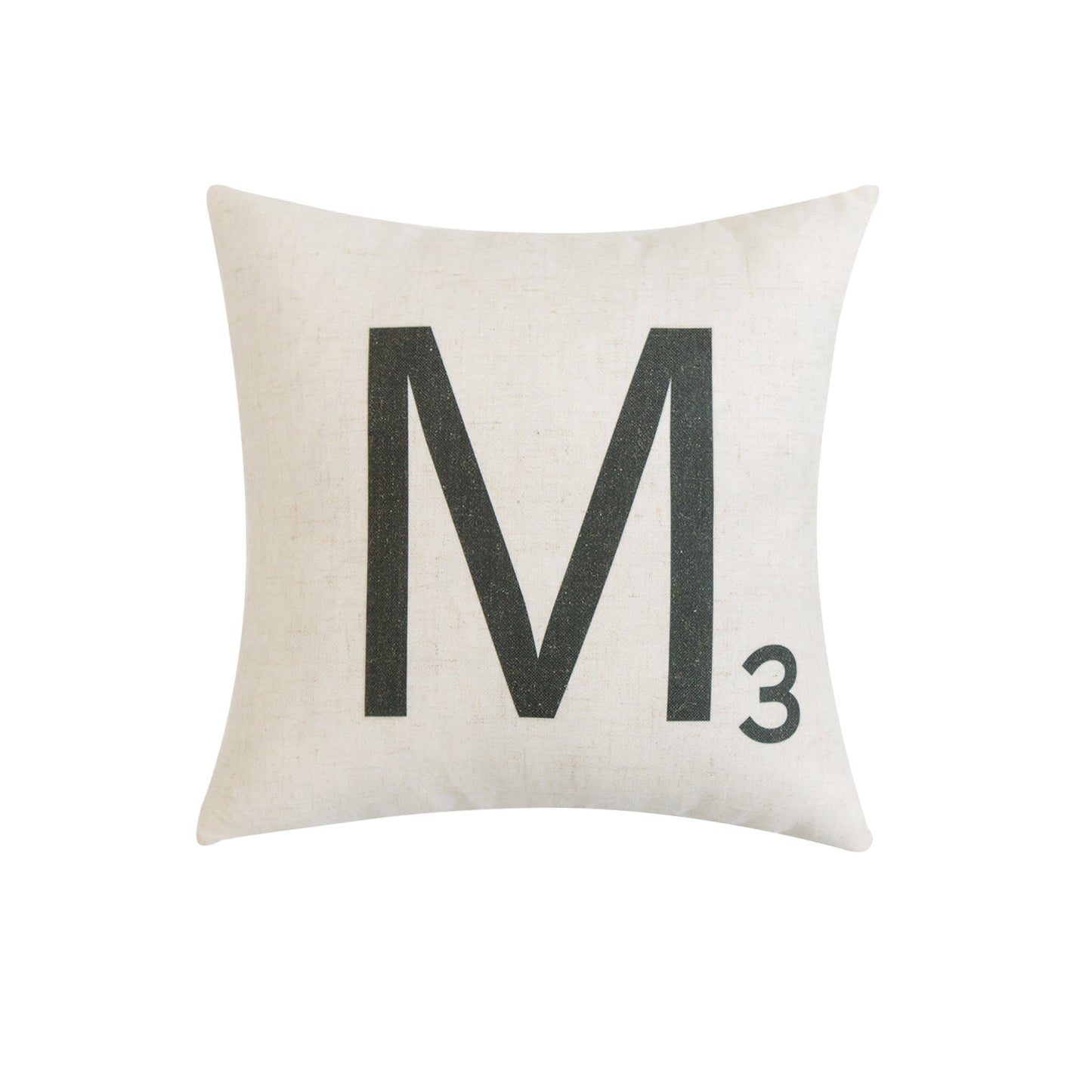 Letter-M3 With Feather Down Insert Pillow