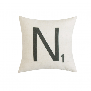 Letter-N1 With Feather Down Insert Pillow