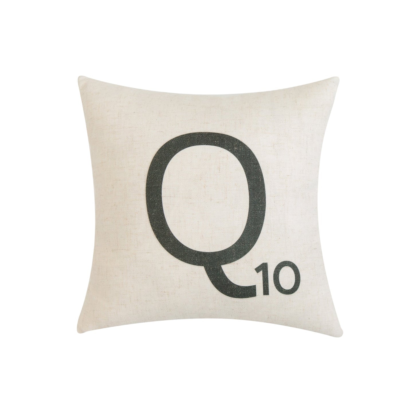 Letter-Q10 With Feather Down Insert Pillow