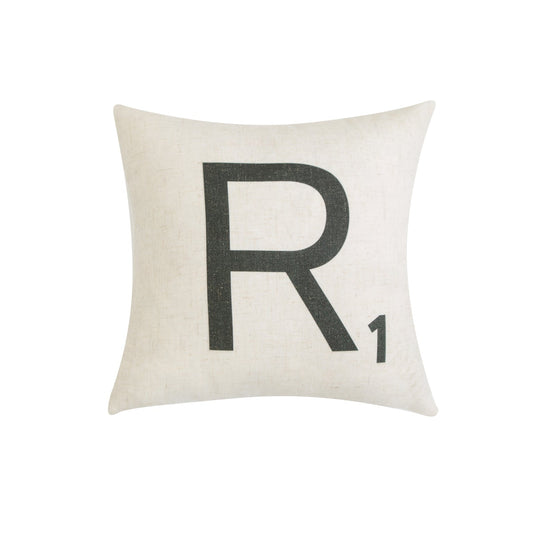 Letter-R1 With Feather Down Insert Pillow