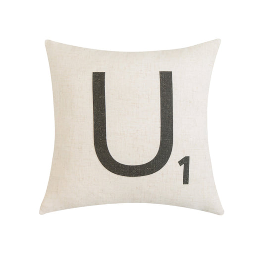 Letter-U1 With Feather Down Insert Pillow