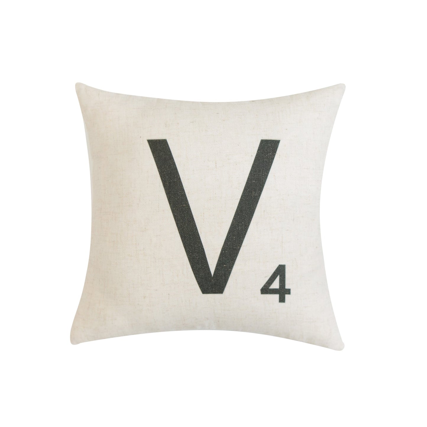 Letter-V4 With Feather Down Insert Pillow