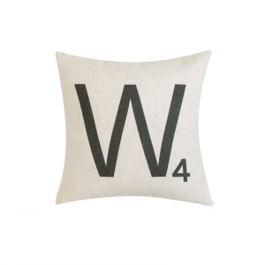 Letter-W4 With Feather Down Insert Pillow