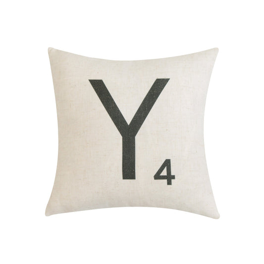 Letter-Y4 With Feather Down Insert Pillow