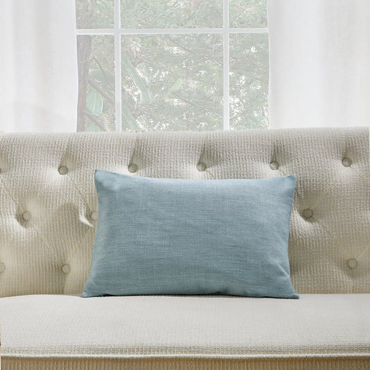 Blue Lumbar With Featherdown Insert Pillow