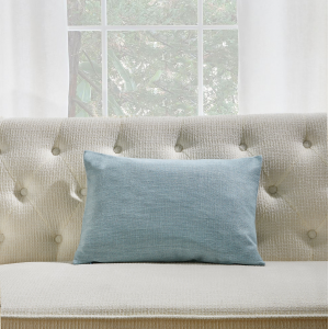 Blue Lumbar With Featherdown Insert Pillow