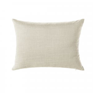 14 X 20 Inch Beige With Feather Down Insert Pillow