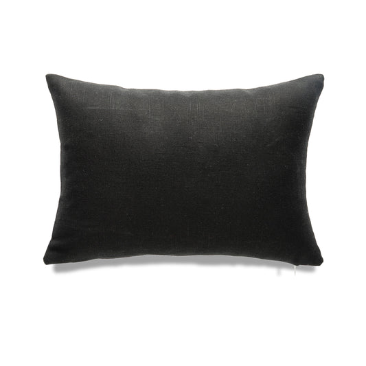 Winter Black With Feather Down Insert Pillow