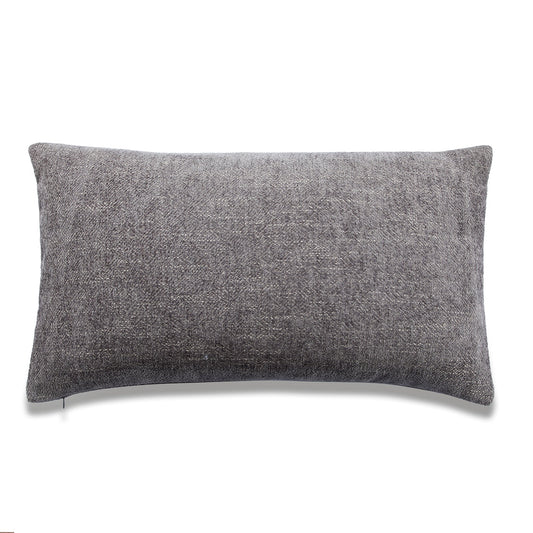 Gray Rectangular With Feather Down Insert Pillow