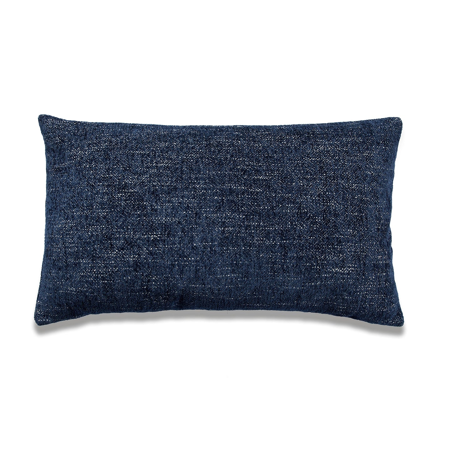 Navy Blue Rectangular With Feather Down Insert Pillow