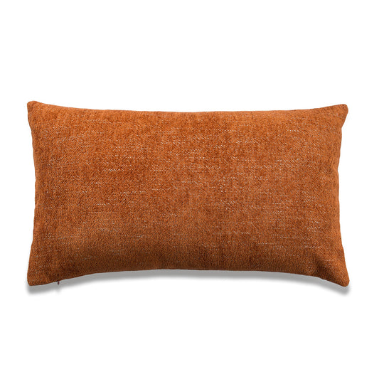 Orange Rectangular With Feather Down Insert Pillow