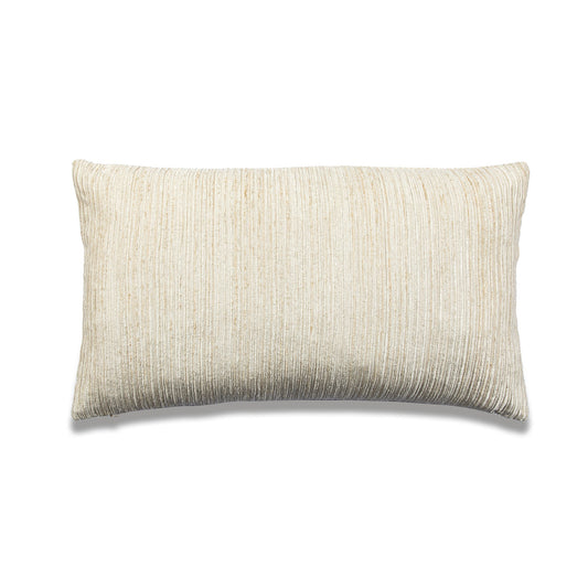 Melange Beige Lumbar With Feather Down Insert Pillow