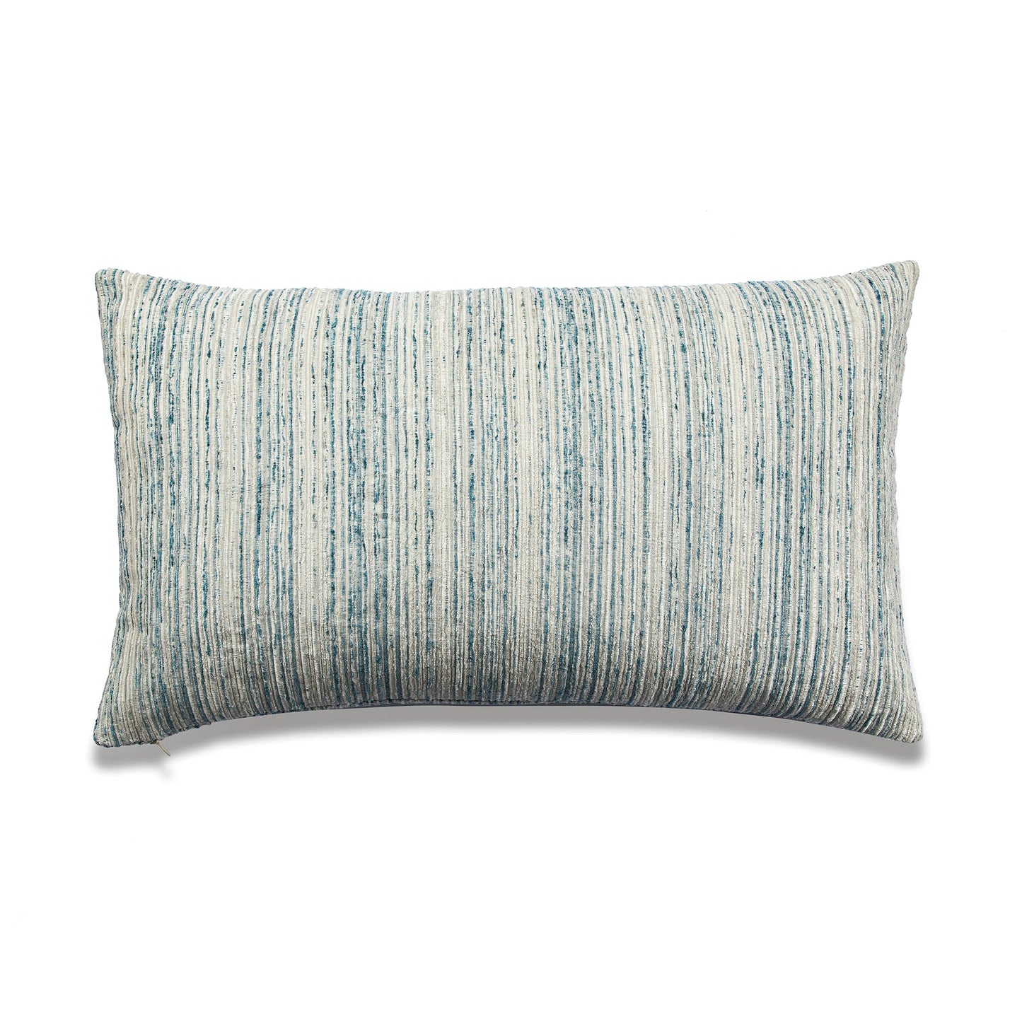 Melange Blue Lumbar With Feather Down Insert Pillow