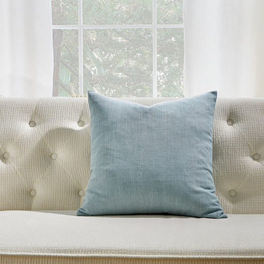 Square Blue With Featherdown Insert Pillow