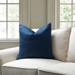 Navy Blue With Featherdown Insert Pillow