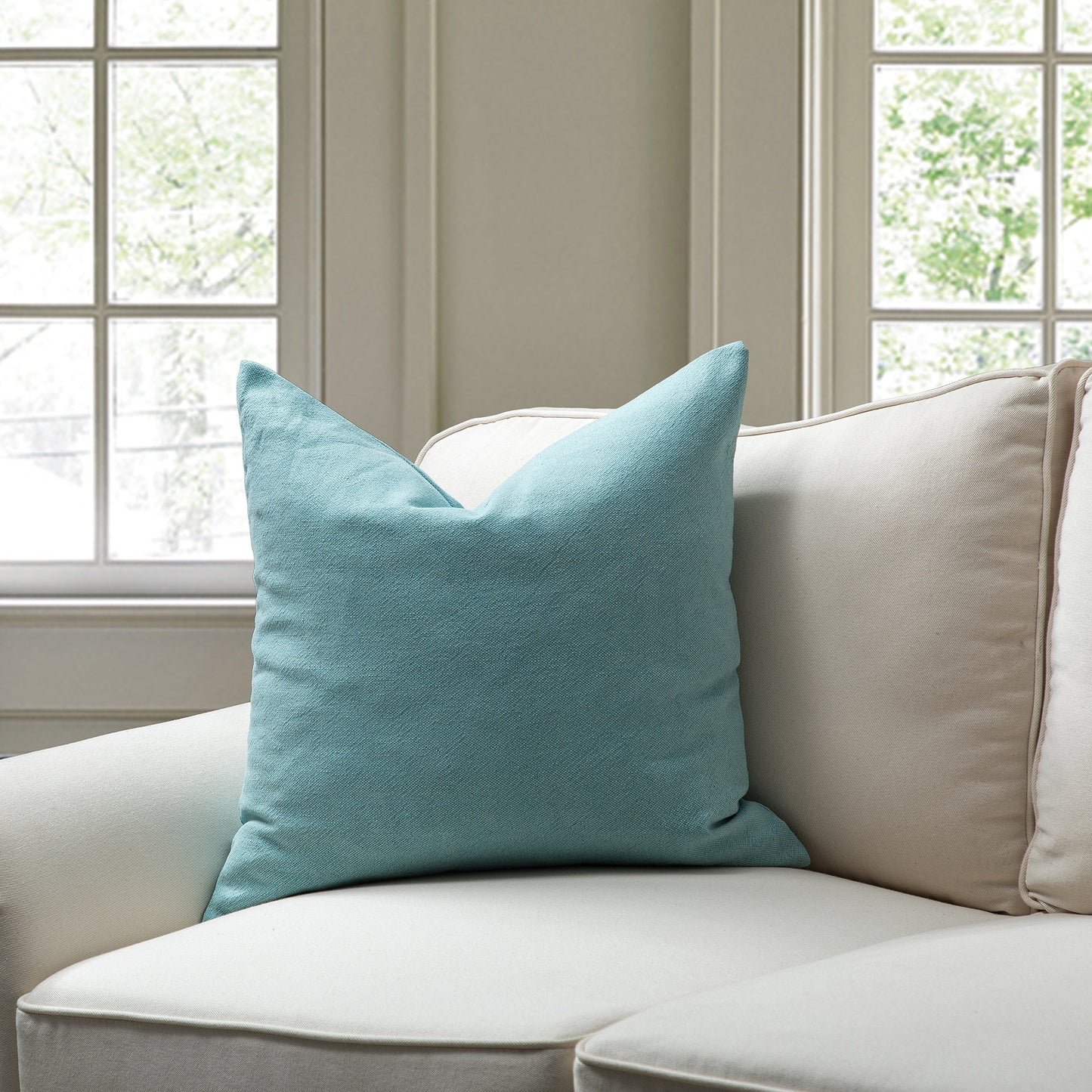 Sea Blue With Featherdown Insert Pillow