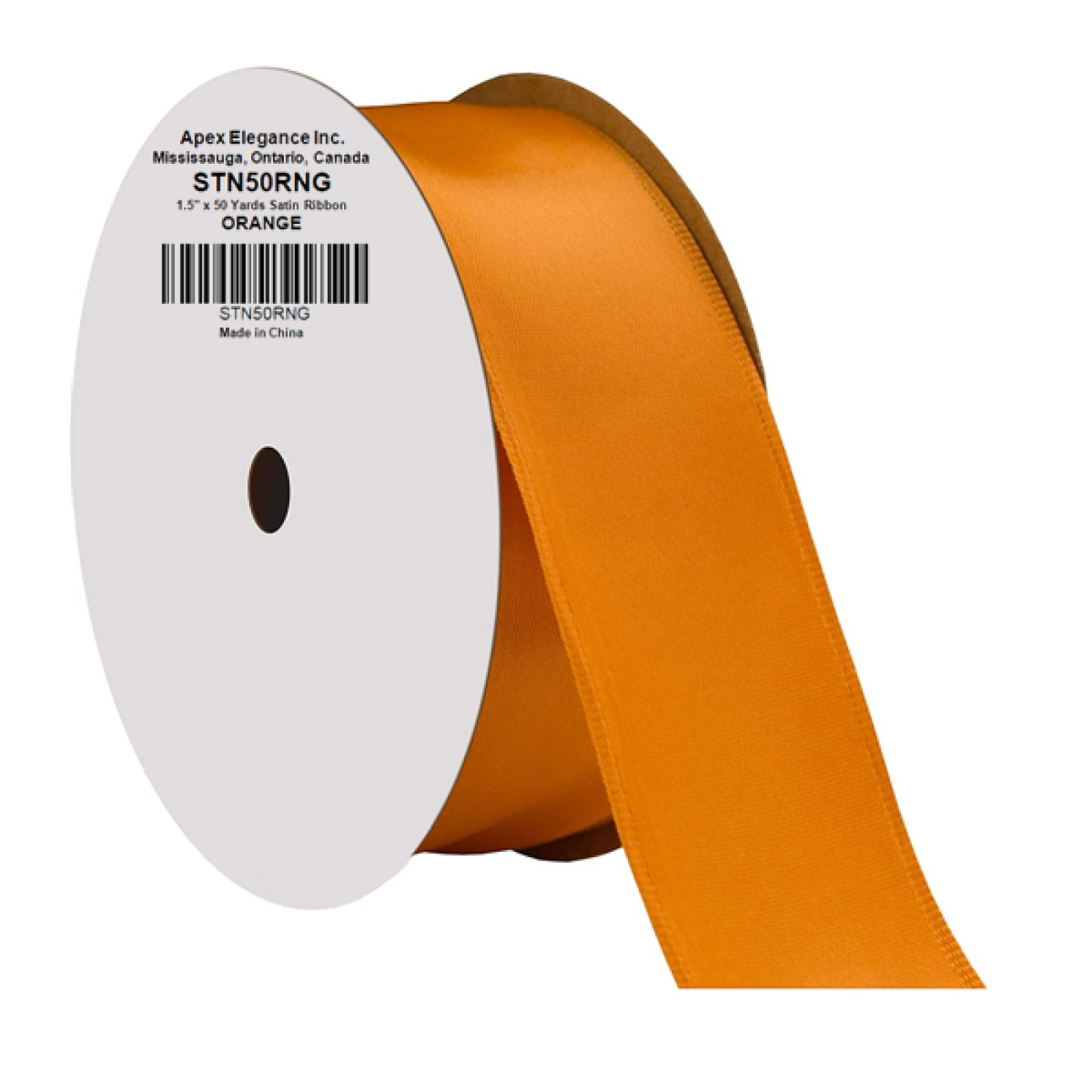 Orange Satin 1.5" Wide 50 Yards Ribbon